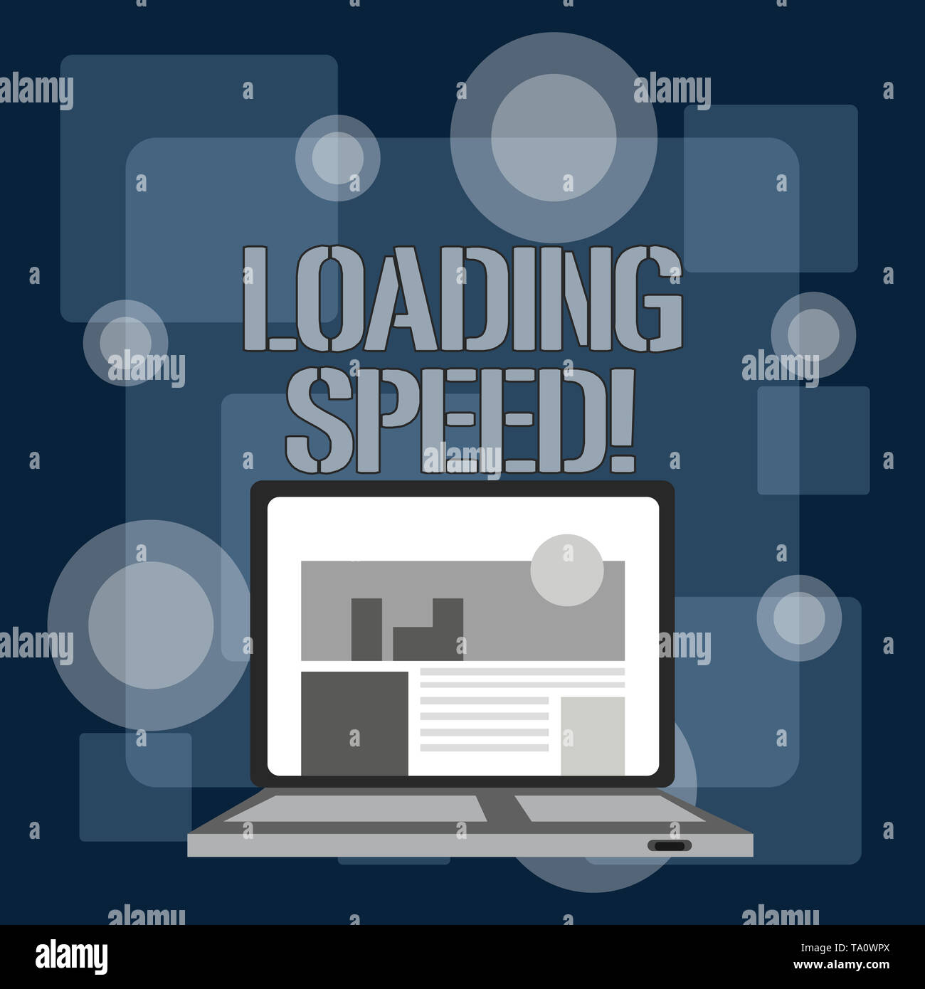 Writing note showing Loading Speed. Business concept for time takes to ...