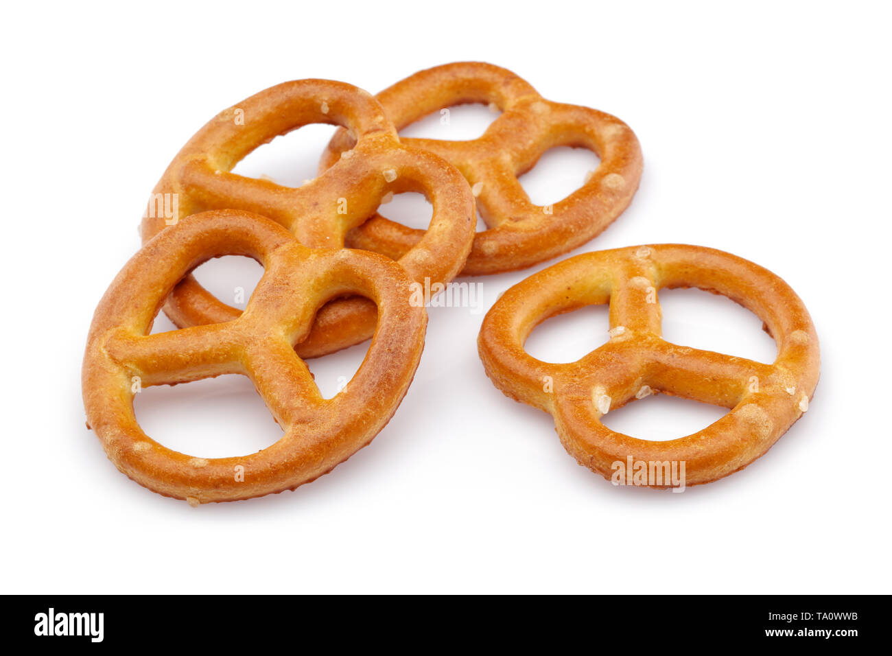 Pretzel crackers isolated on white background Stock Photo Alamy