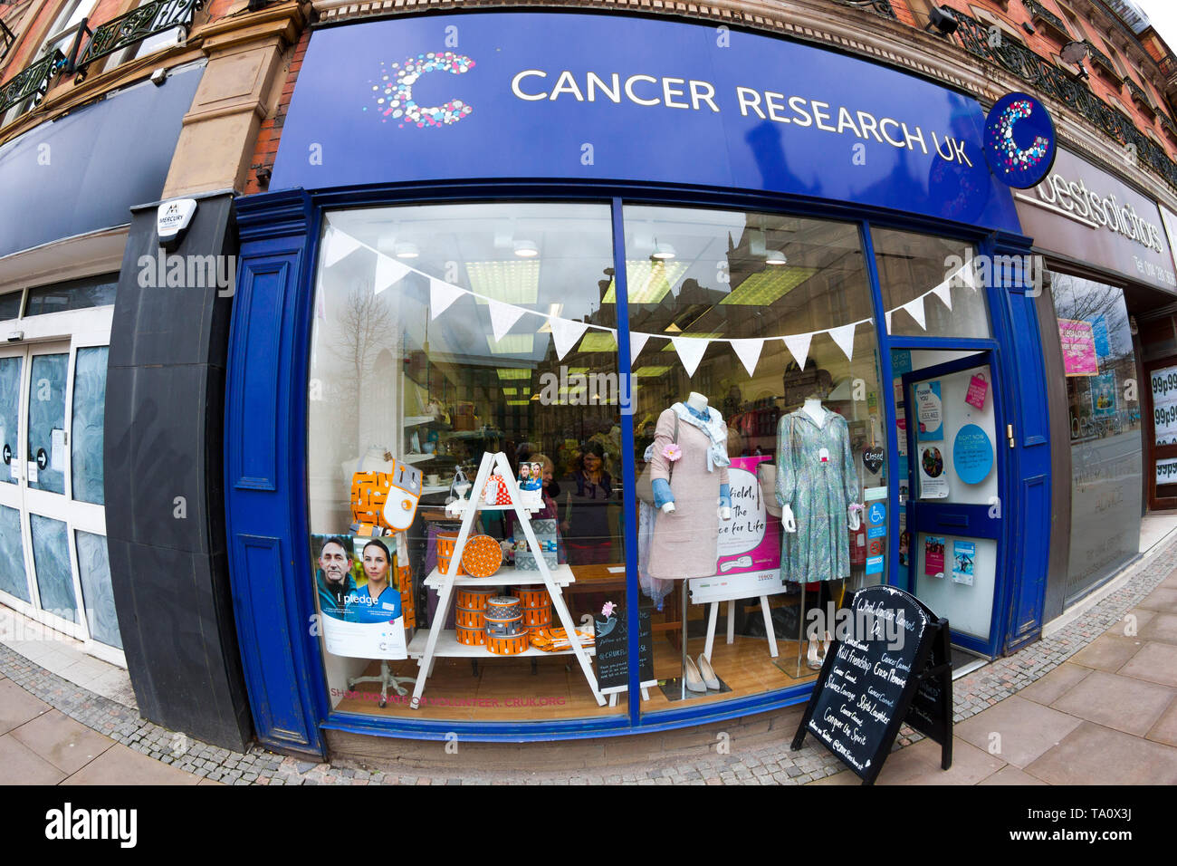 Cancer Research UK, fisheye view Stock Photo Alamy