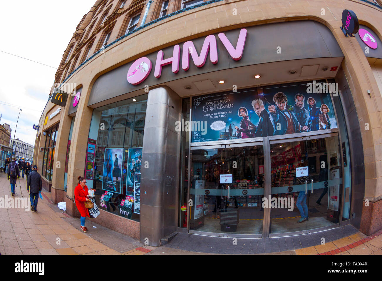 HMV Music Store, fisheye view Stock Photo