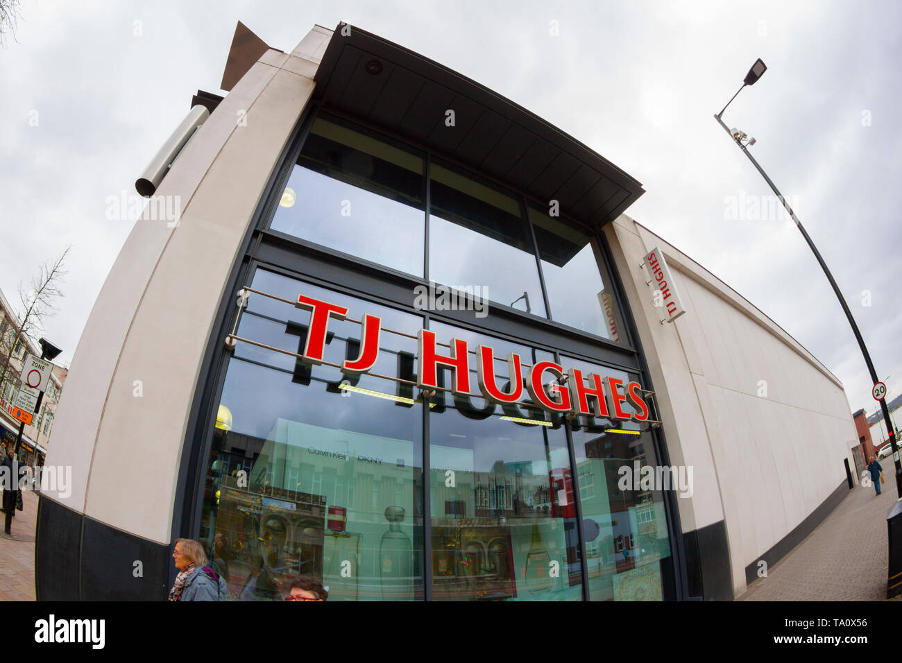 T J Hughes Department Store, fisheye view Stock Photo