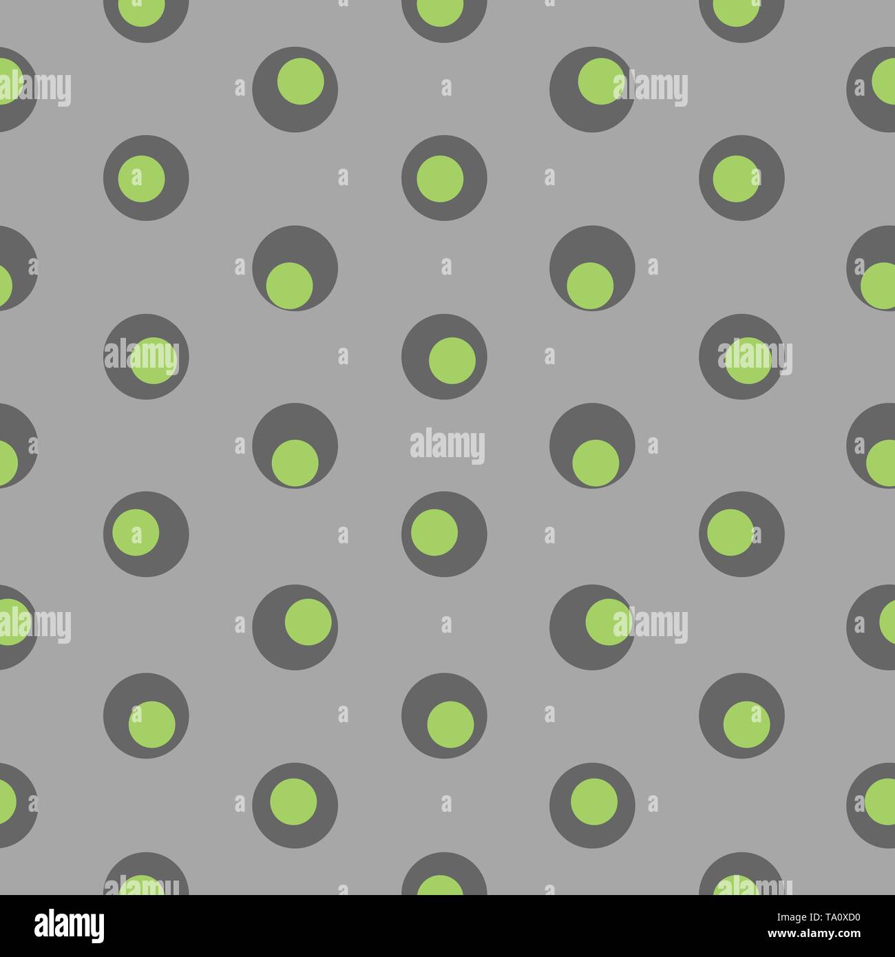 Green and black polka dot abstract seamless pattern on a dark ...