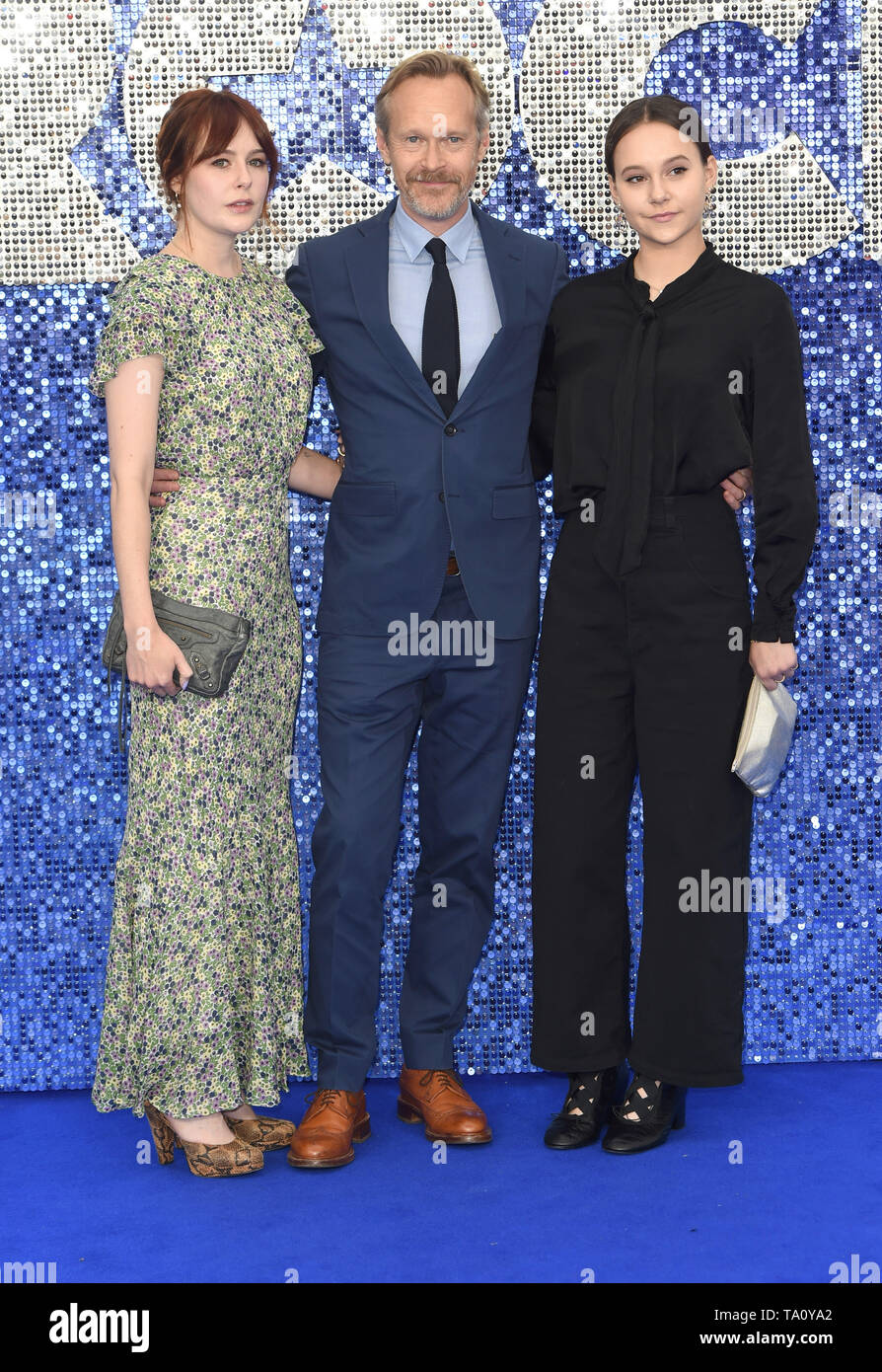 Photo Must Be Credited ©Alpha Press 079965 20/05/2019 Steven Mackintosh with daughters Martha and Blythe Mackintosh Rocketman UK Premiere Leicester Square London Stock Photo