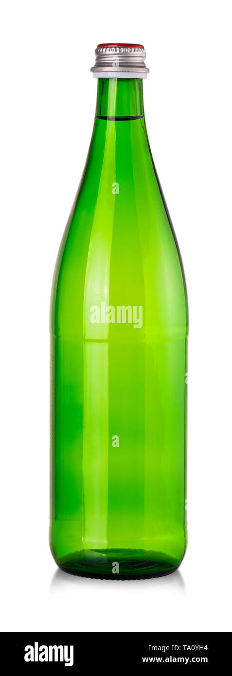 Green bottle of water mineral isolated on white background Stock Photo ...