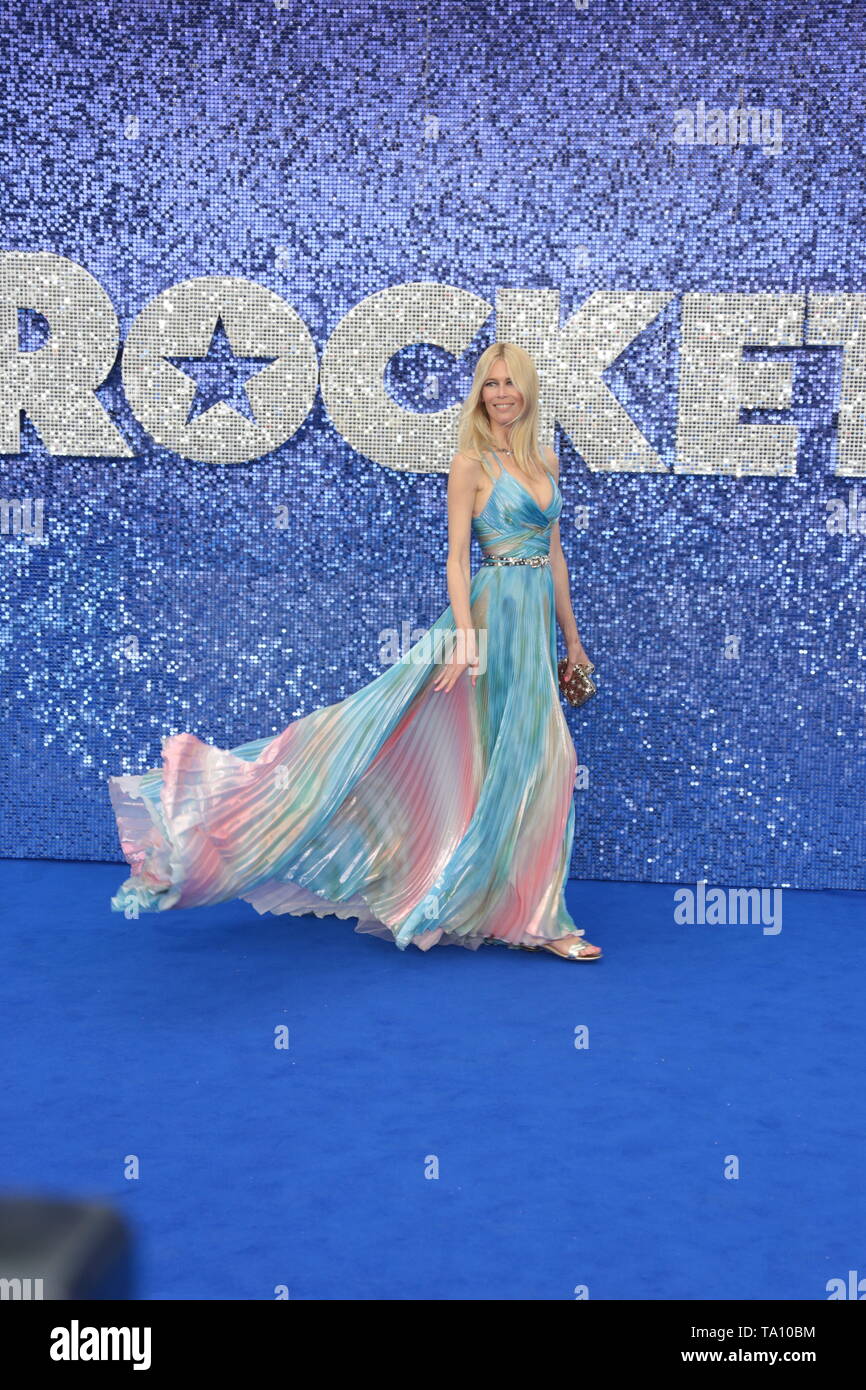 LONDON - MAY 20, 2019: Claudia Schiffer attends the Rocketman film premiere Stock Photo