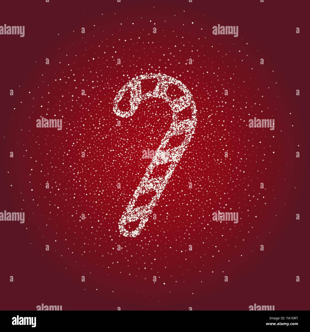 Candy cane icon. New year and xmas, christmas, winter symbol. Flat design. Stock - Vector illustration. Stock Vector