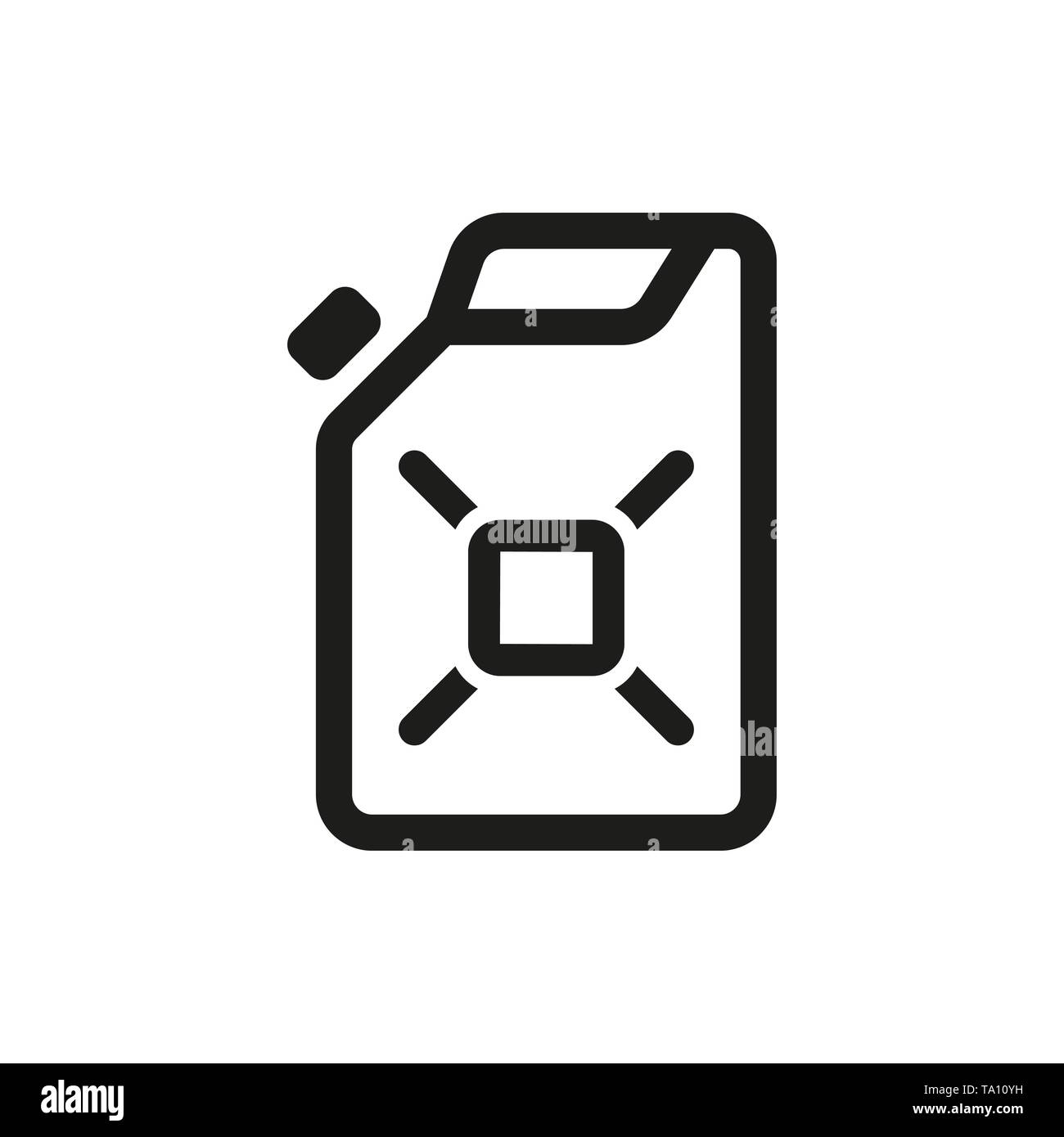 Canister icon. Container and jerrican, jug, gas symbol. Flat design. Stock - Vector illustration. Stock Vector