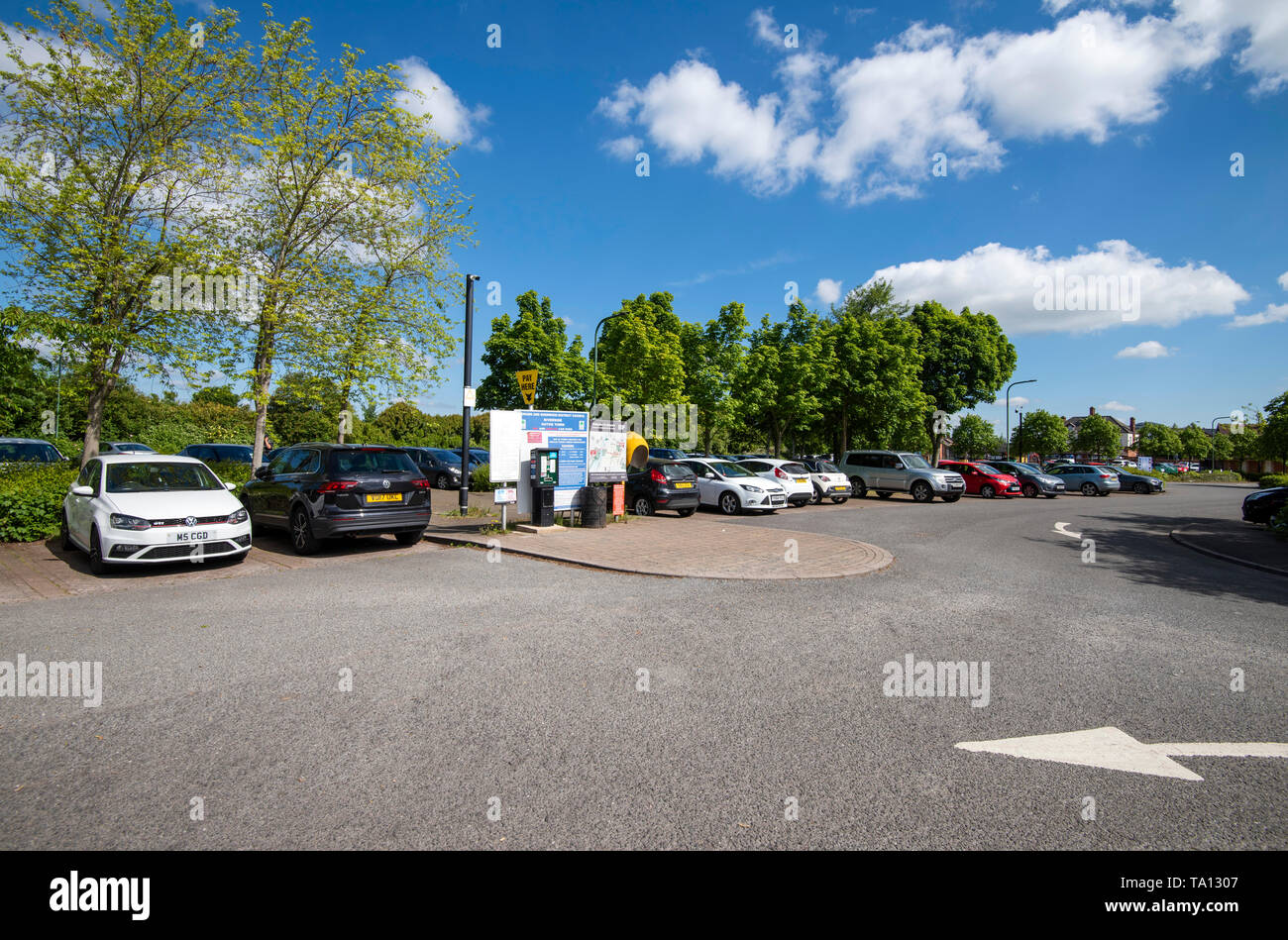 Riverside Car Park in Newark on Trent, Nottinghamshire England UK Stock