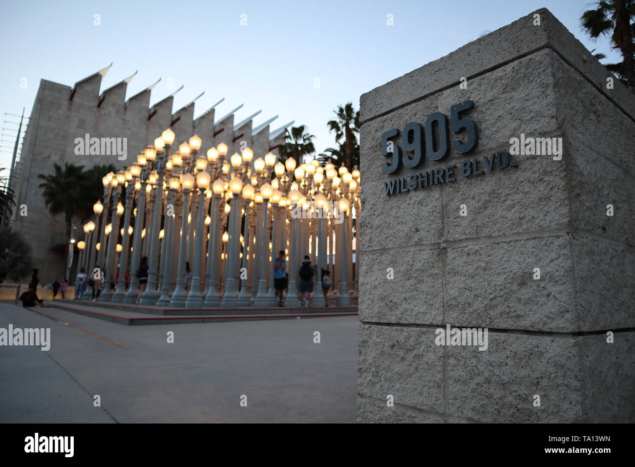 URBAN LIGHT a sculpture by Chris Burden at the LACMA, Los Angeles ...