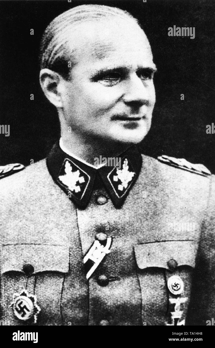 Portrait of Karl Wolff. He was high-ranking member of the Nazi SS, ultimately holding the rank of SS-Obergruppenfuehrer and General of the Waffen-SS Stock Photo