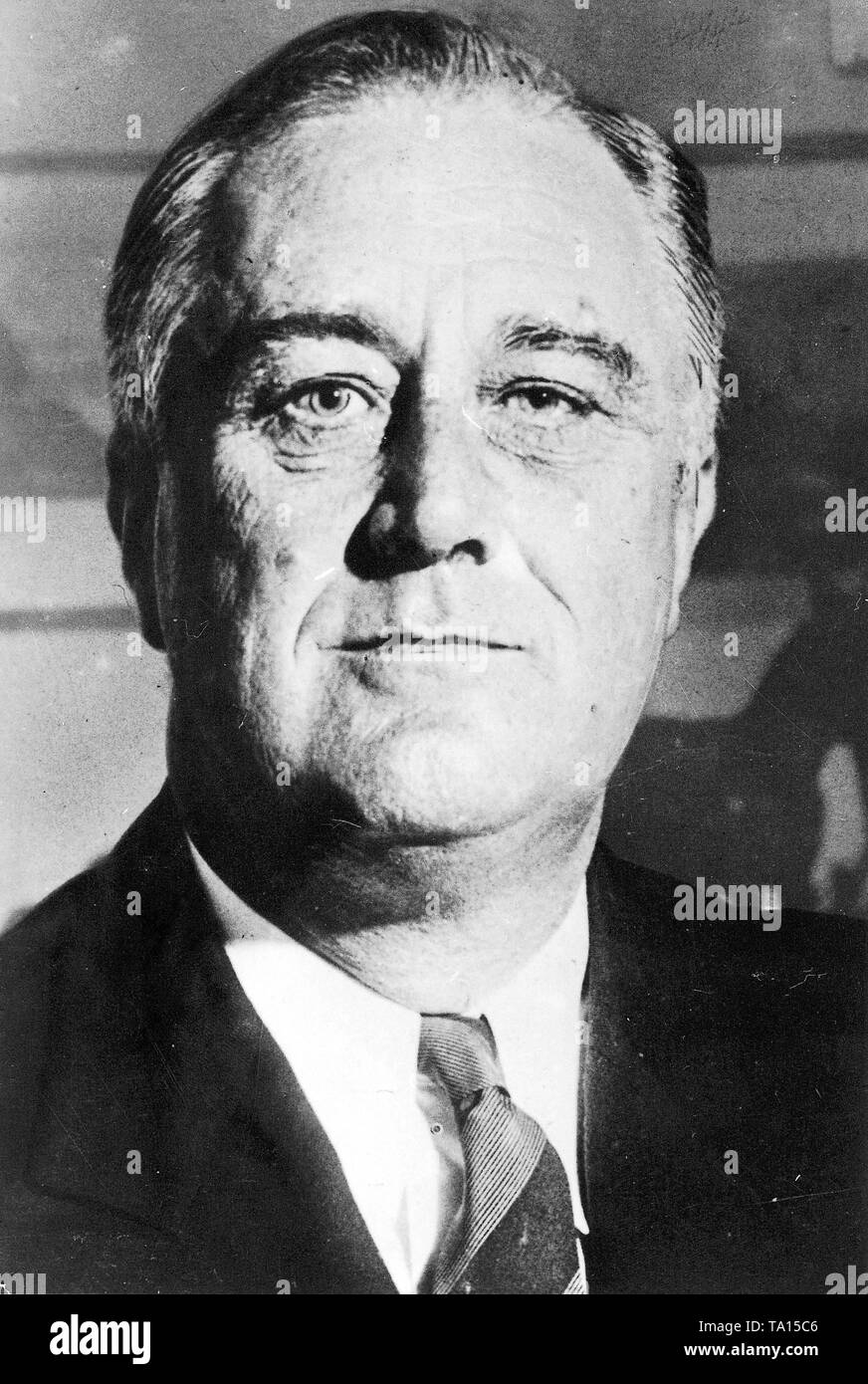 Franklin D. Roosevelt, the 32nd President of the United States of America and co-founder of the UN. Stock Photo