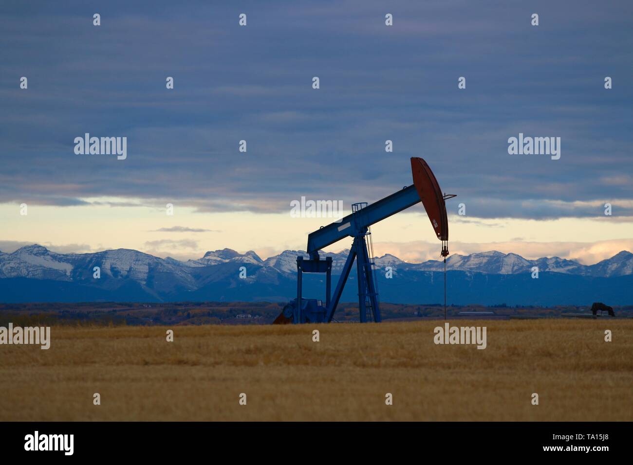 Oil and gas industry , Alberta Stock Photo Alamy