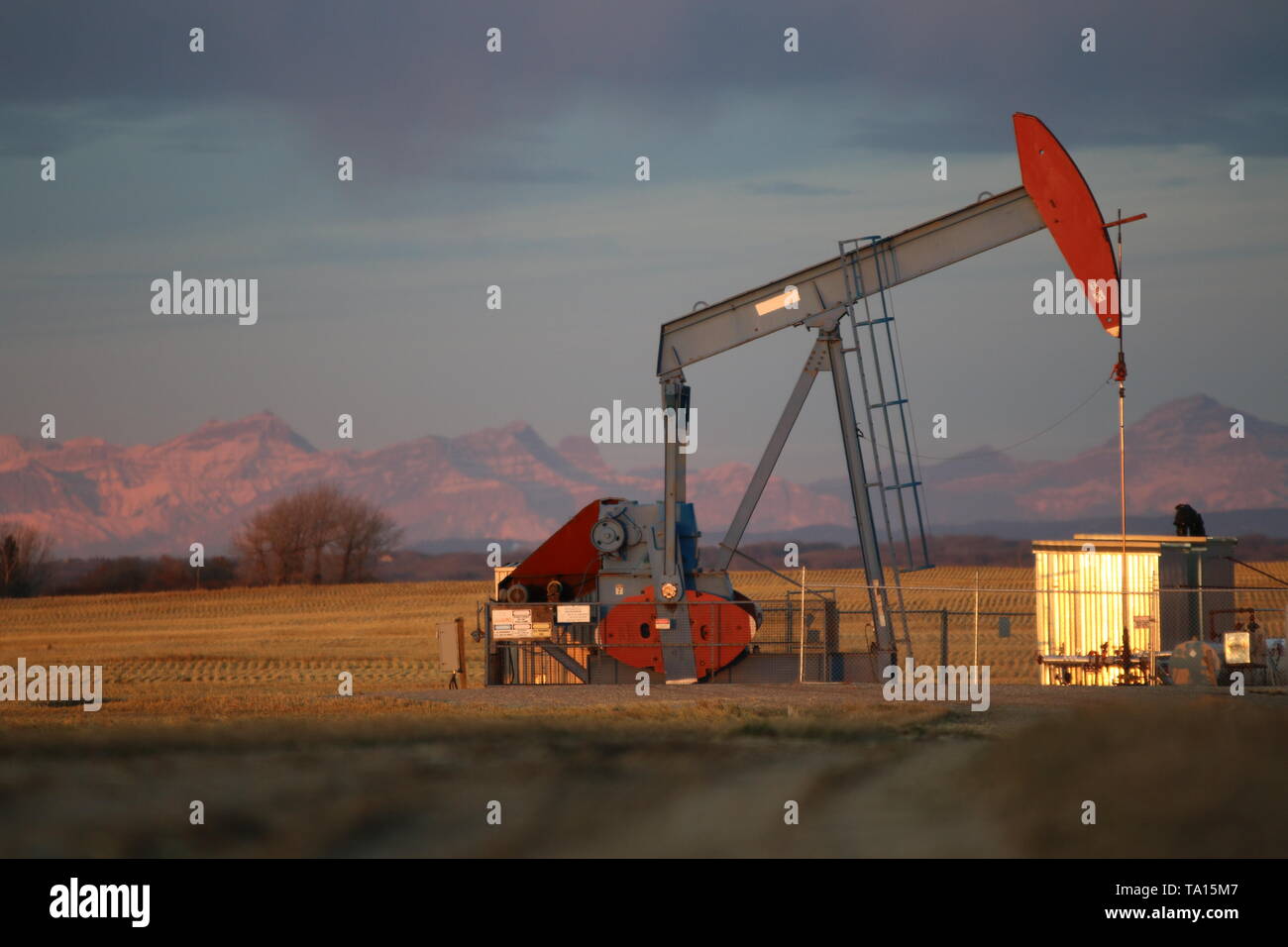 Oil and gas industry , Alberta Stock Photo Alamy