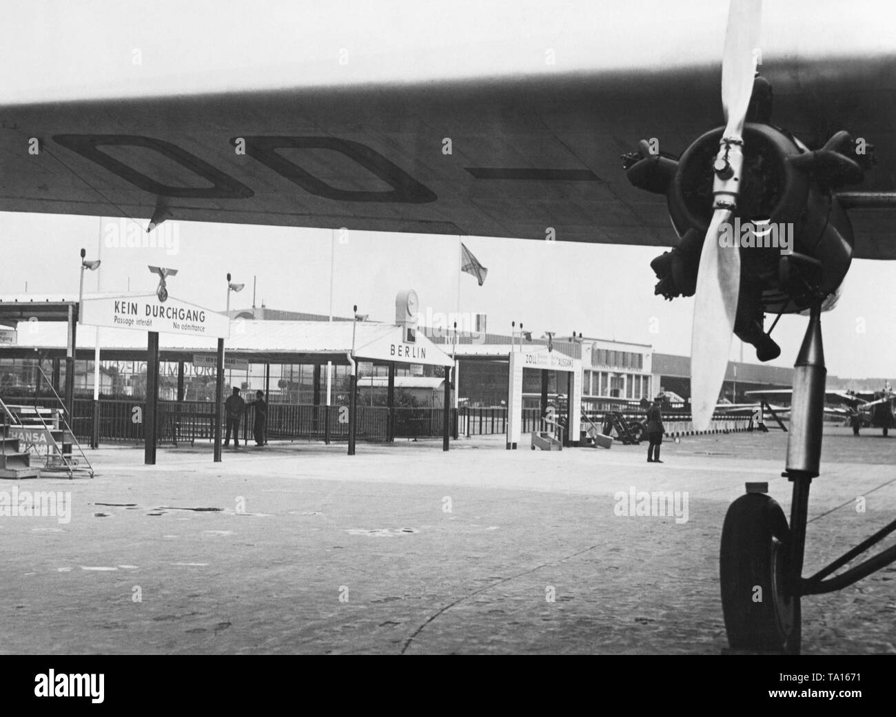 Boarding gates at the Berlin-Tempelhof Airport Stock Photo - Alamy