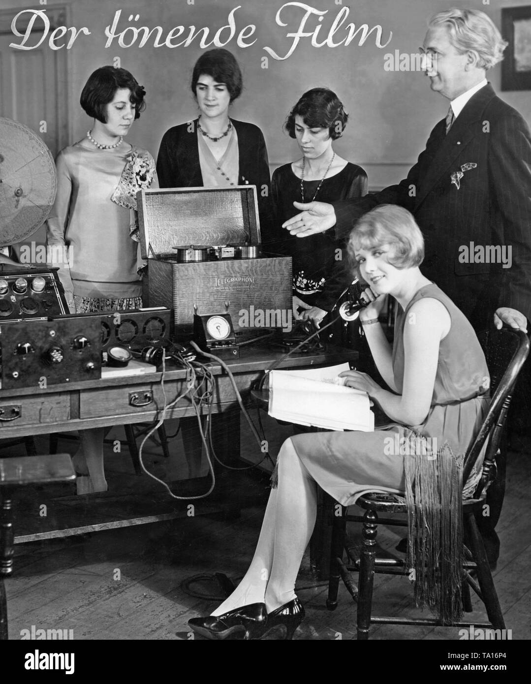 Photo of a sound recording device for sound films in the USA. Stock Photo