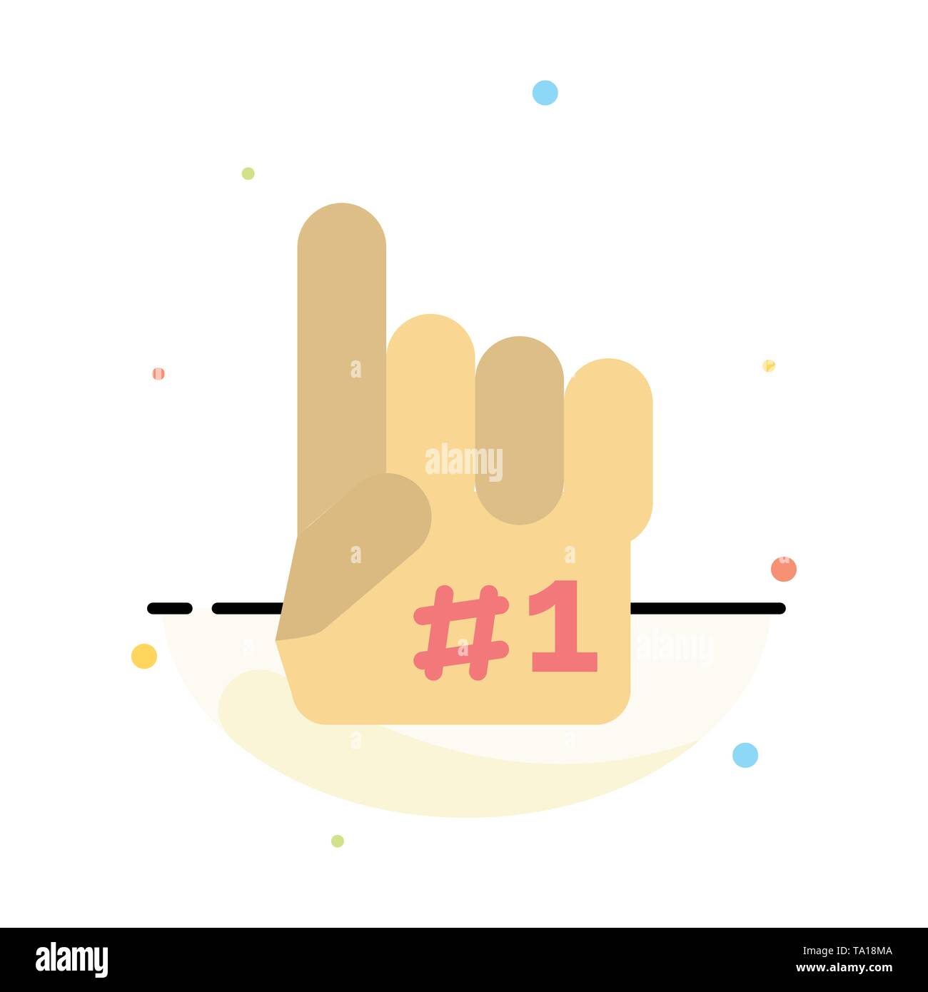 Fanatic, Finger, Foam, Sport Abstract Flat Color Icon Template Stock Vector