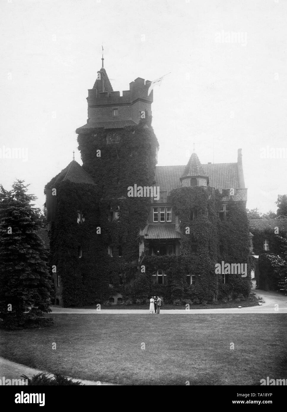 Garden view of Castle Altenhausen, seat of the family von der