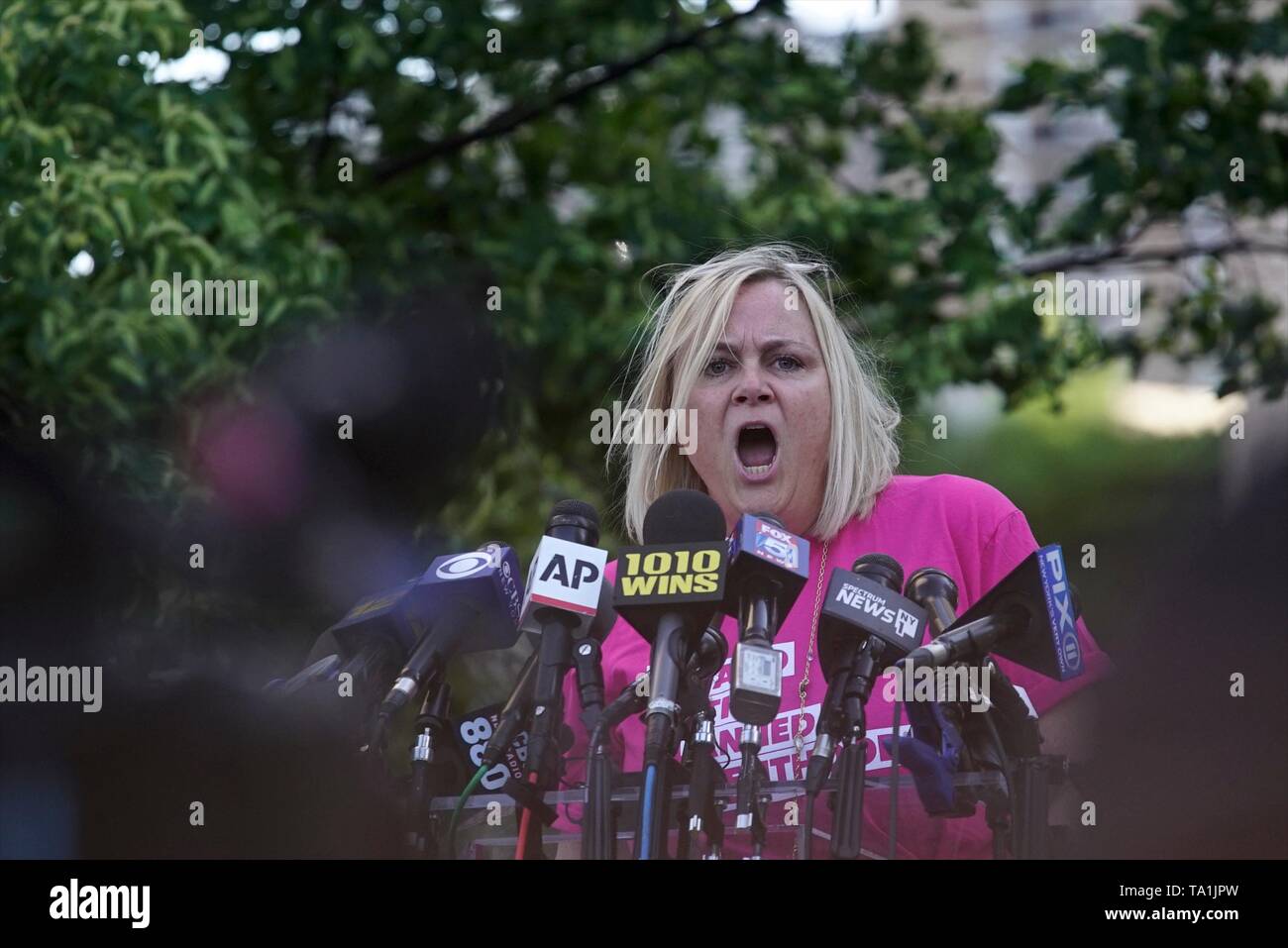 May 20, 2019: New York, New York, U.S.: LAURA MCQUADE, President and CEO of Planned Parenthood New York City, speaks to pro-choice advocates and supporters during an 'Against Abortion Bans' rally at Foley Square. Credit: Wes Bruer/ZUMA Wire/Alamy Live News Stock Photo