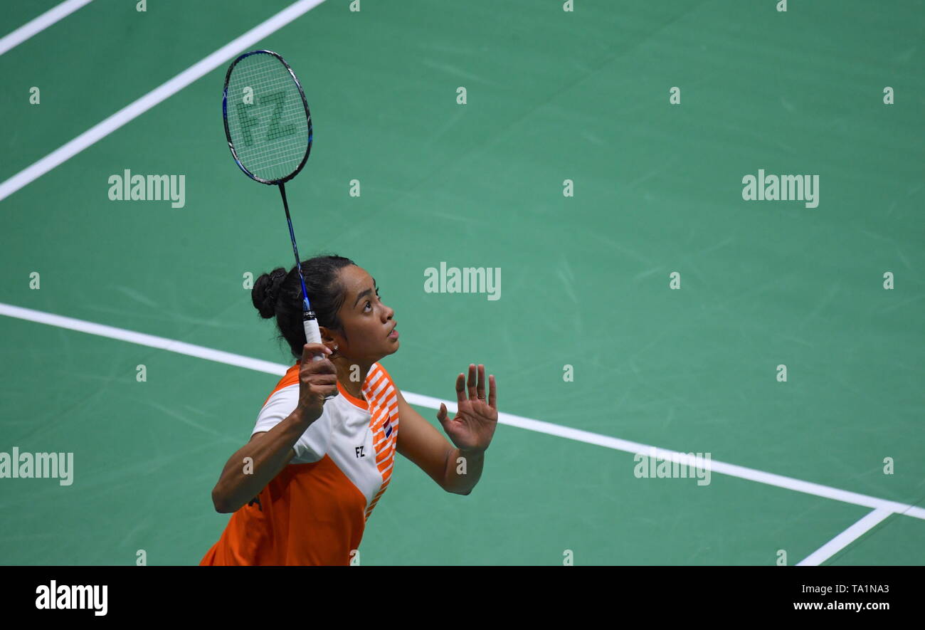 Nanning, Nanning, China. 22nd May, 2019. Nanning, CHINA-The French badminton  player competes with her Dutch counterpart at the Badminton Sudirman Cup  2019 in Nanning, southwest ChinaÃ¢â‚¬â„¢s Guangxi. Credit: SIPA Asia/ZUMA  Wire/Alamy Live