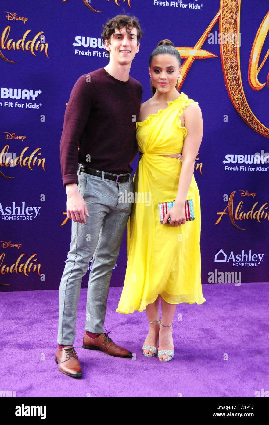 Hollywood, California, USA 21st May 2019 Sarah Jeffery and guest attend the Disney Premiere of 'Aladdin' on May 21, 2019 at El Capitan Theatre in Hollywood, California, USA. Photo by Barry King/Alamy Live News Stock Photo