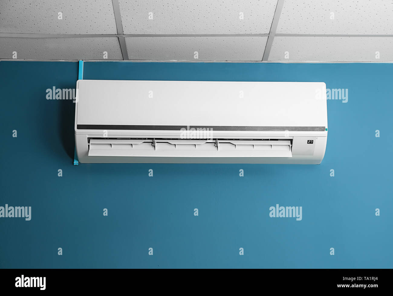 Modern air conditioner on wall Stock Photo - Alamy