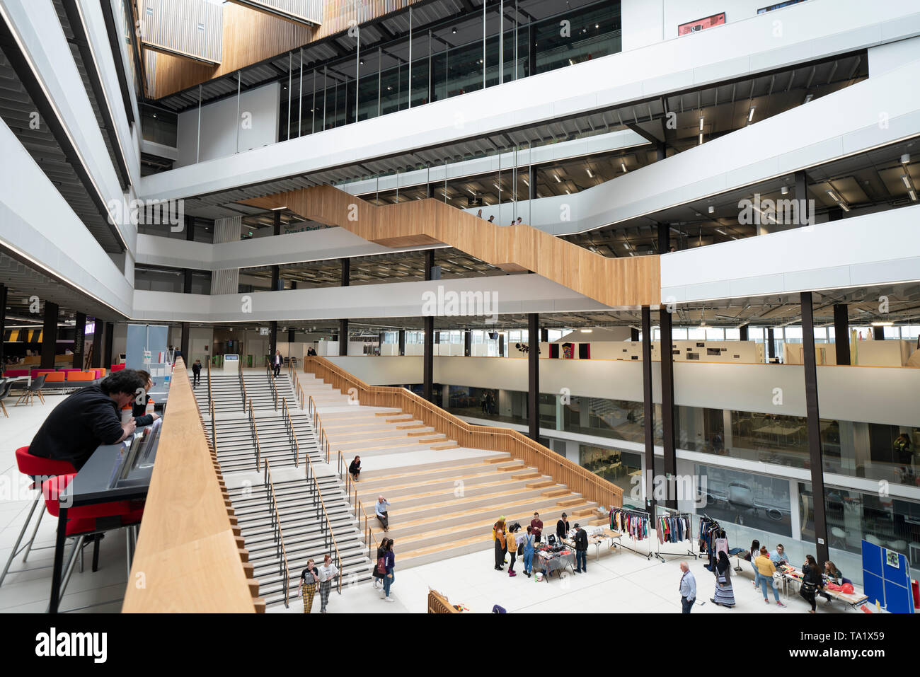 Interior of the modern City of Glasgow College in centre of Glasgow ...