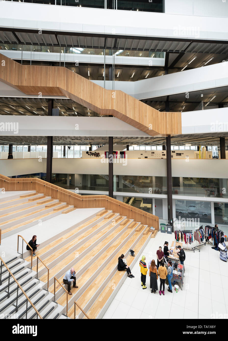 Interior of the modern City of Glasgow College in centre of Glasgow ...