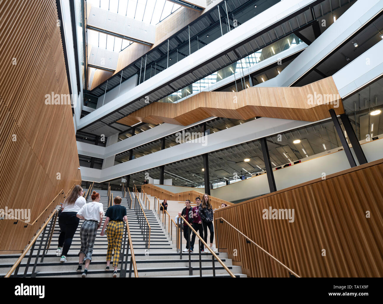 Interior of the modern City of Glasgow College in centre of Glasgow ...