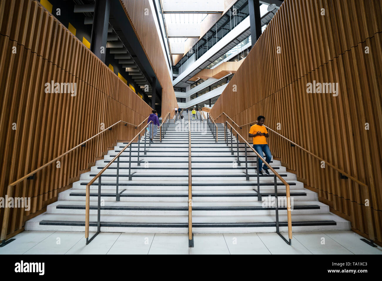 Interior of the modern City of Glasgow College in centre of Glasgow ...