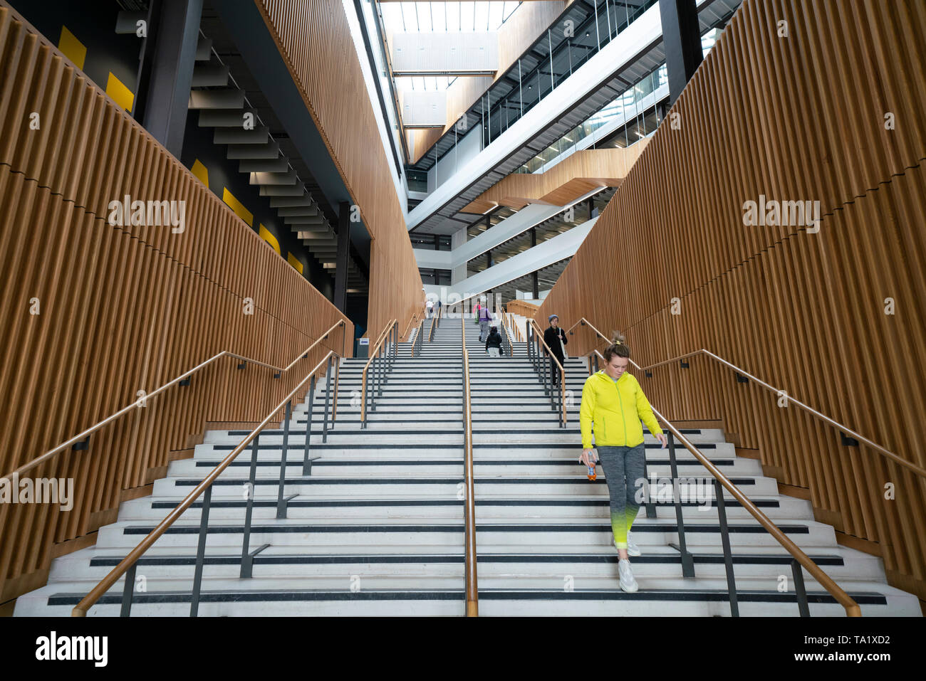 Interior of the modern City of Glasgow College in centre of Glasgow ...