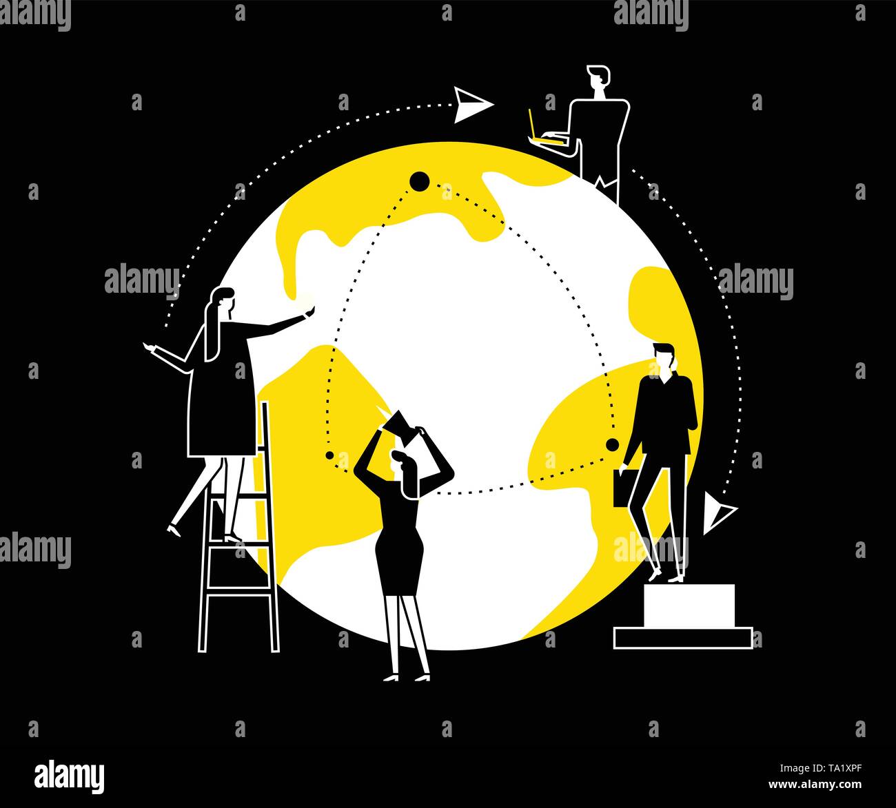 International business - flat design style vector illustration Stock ...