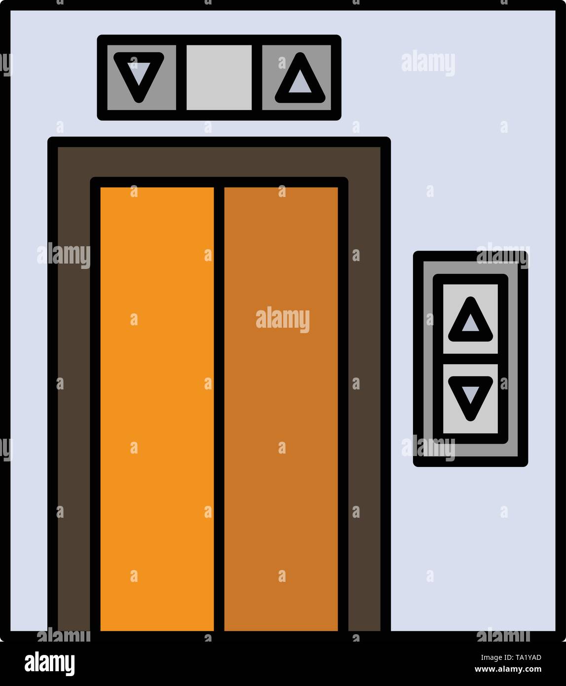 Lift Building Construction Flat Color Icon Vector Icon Banner