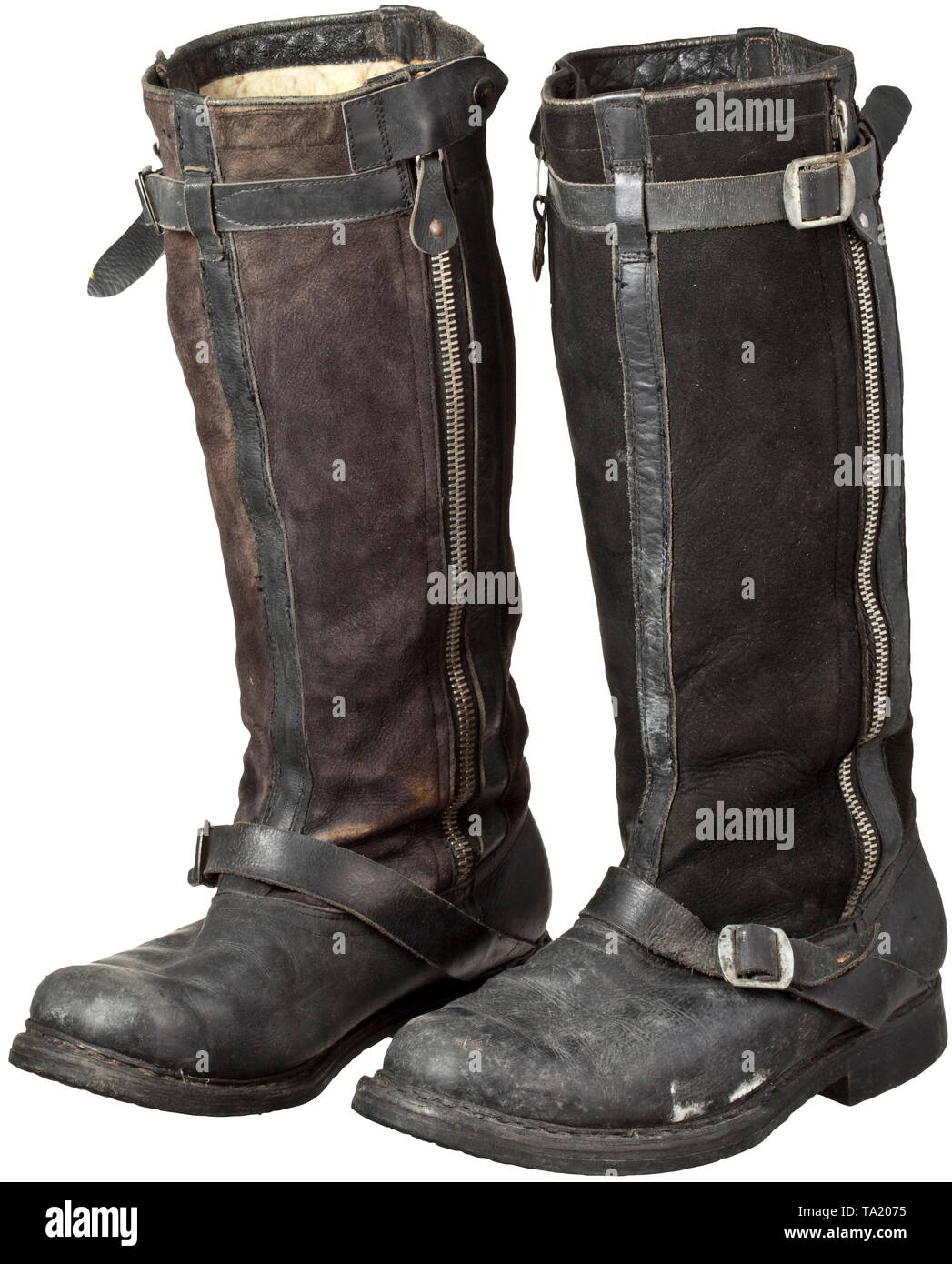 air force boots with zipper