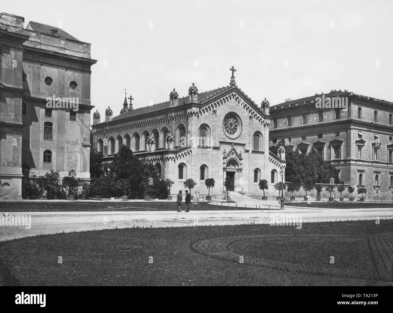 Court Church of All Saints (German: Allerheiligen-Hofkirche) built by neoclassicist architect Leo von Klenze Stock Photo