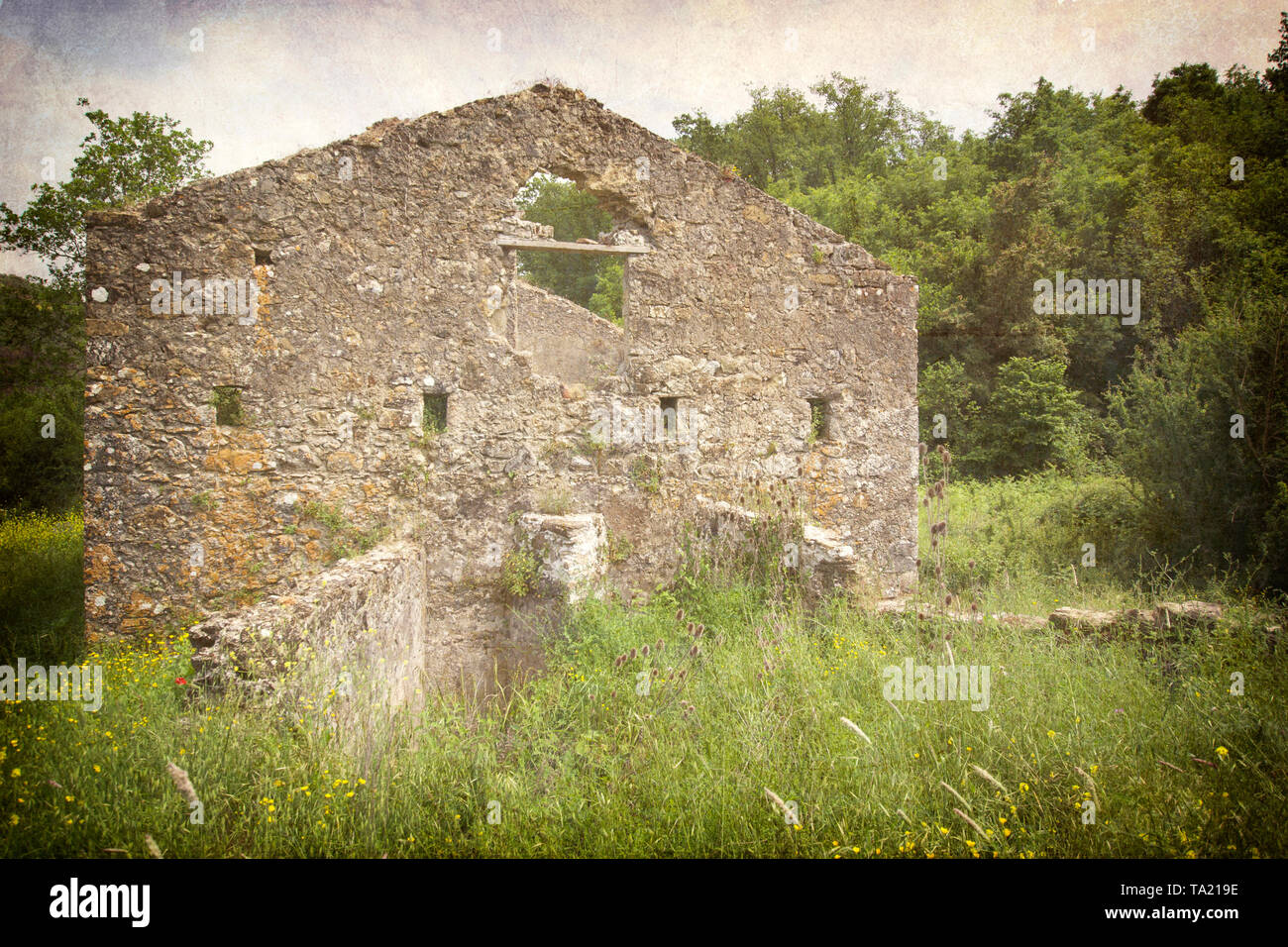Ancient mill in the countryside, Italy Stock Photo