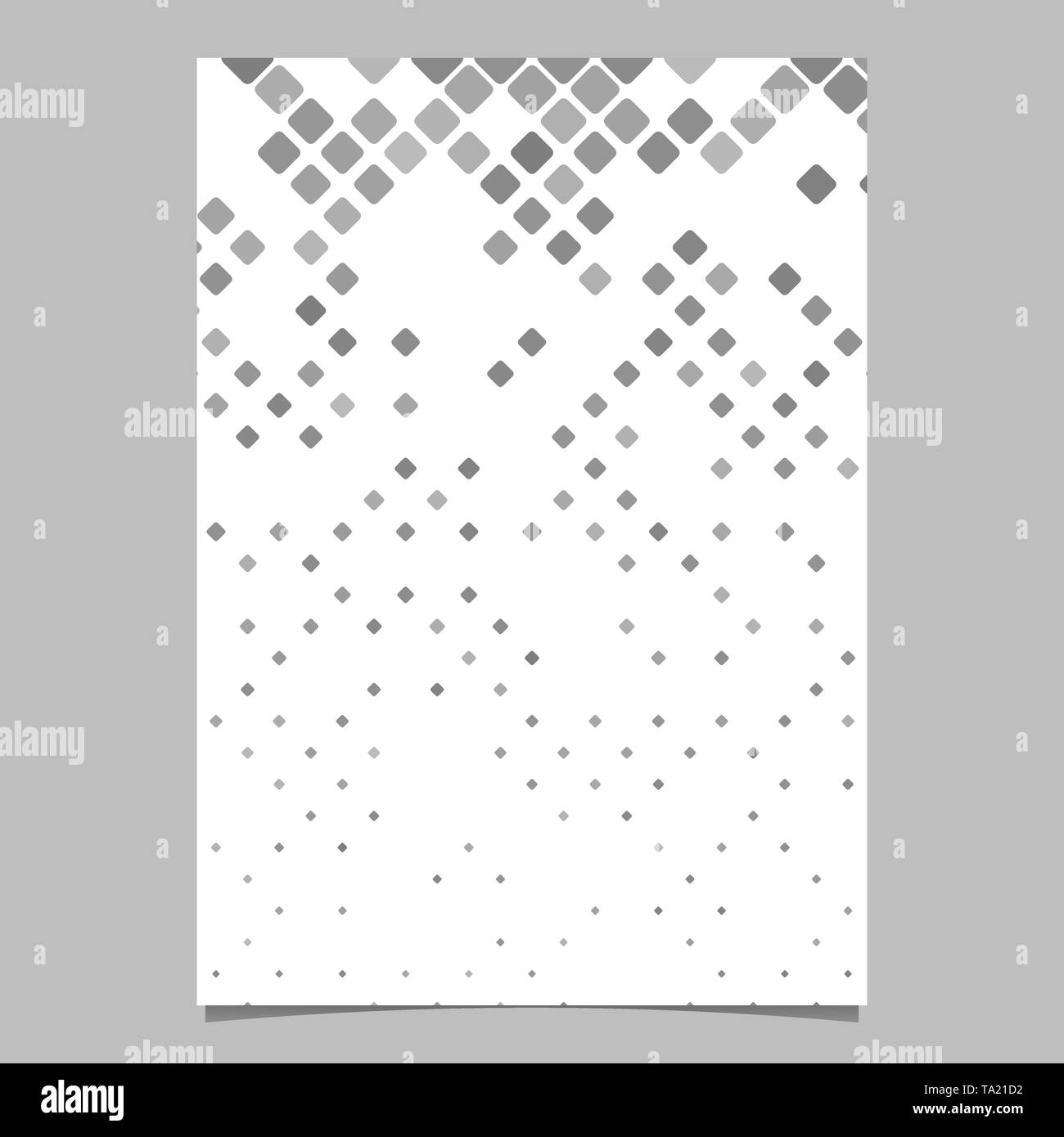 Geometrical diagonal square pattern background flyer template Stock ...