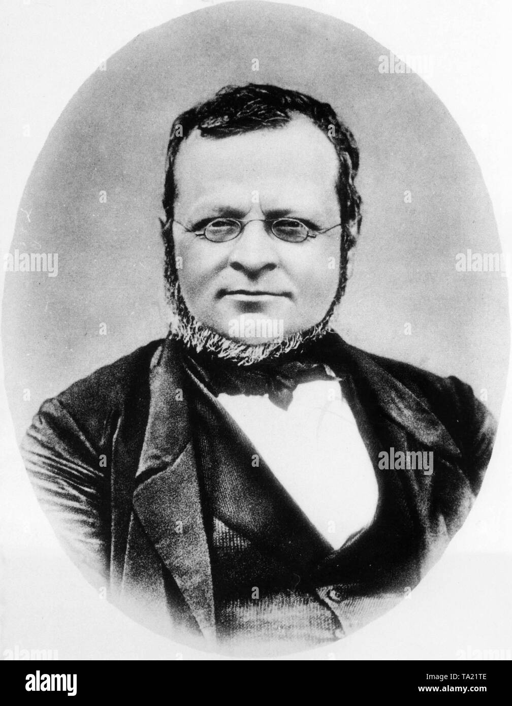 Portrait of 1st Prime Minister of Italy Camillo Benso, 1861 Stock Photo