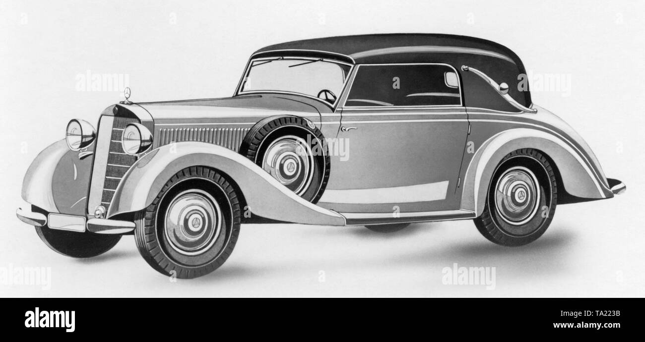 Mercedes Type 200 Cabriolet. Stock Photo