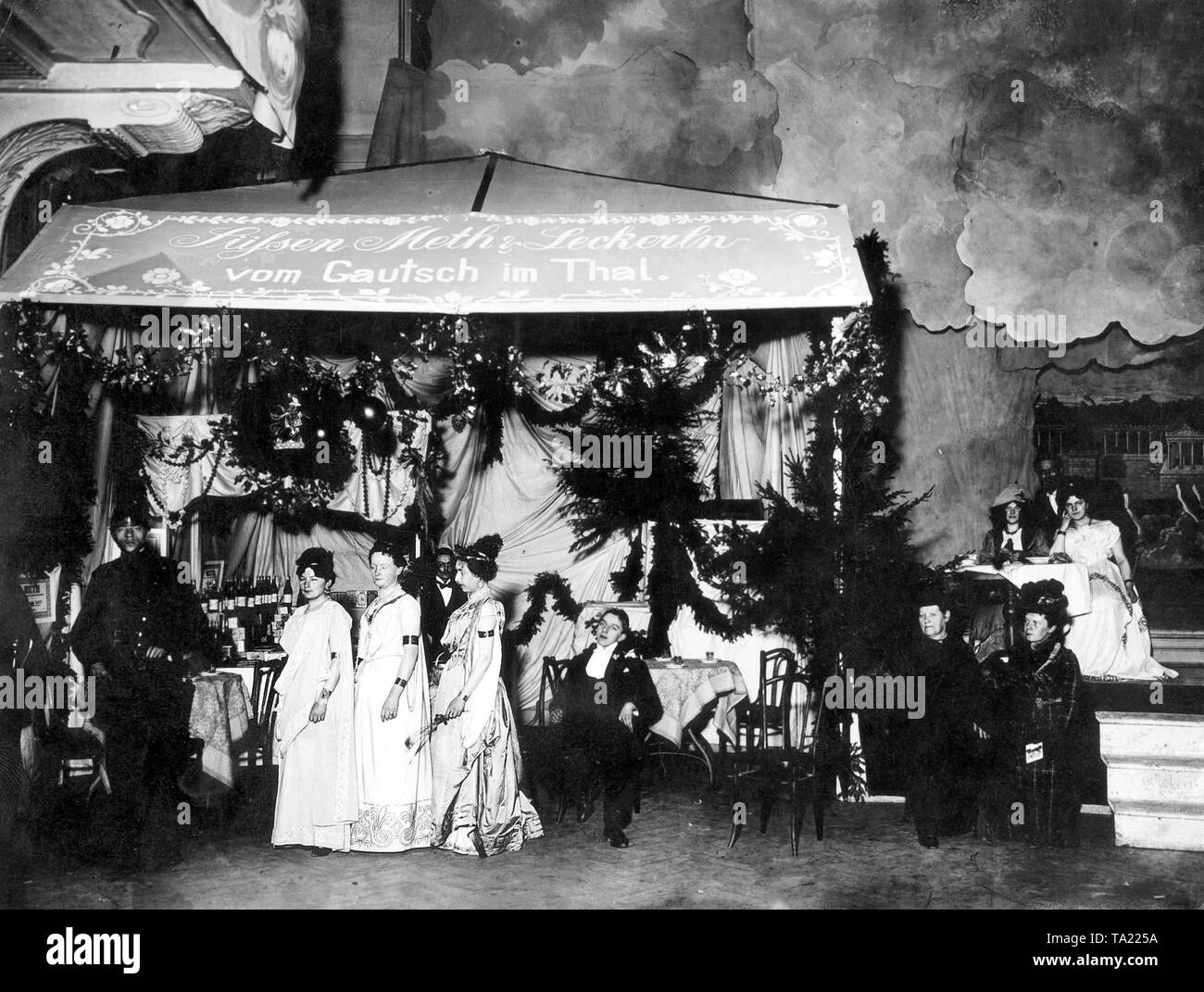 Oktoberfest at the Olymp, 1891 Stock Photo