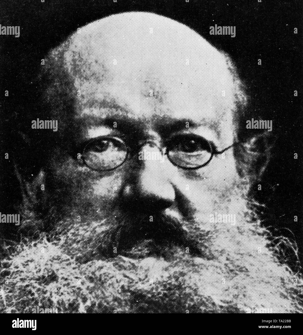 Prince Peter Kropotkin, Russian anarchist. Kropotkin was arrested several times, he emigrated from Russia and returned after the 1917 revolution. In his writings, he emphasized the spontaneous solidarity among people, who should not be forced by government intervention. Stock Photo