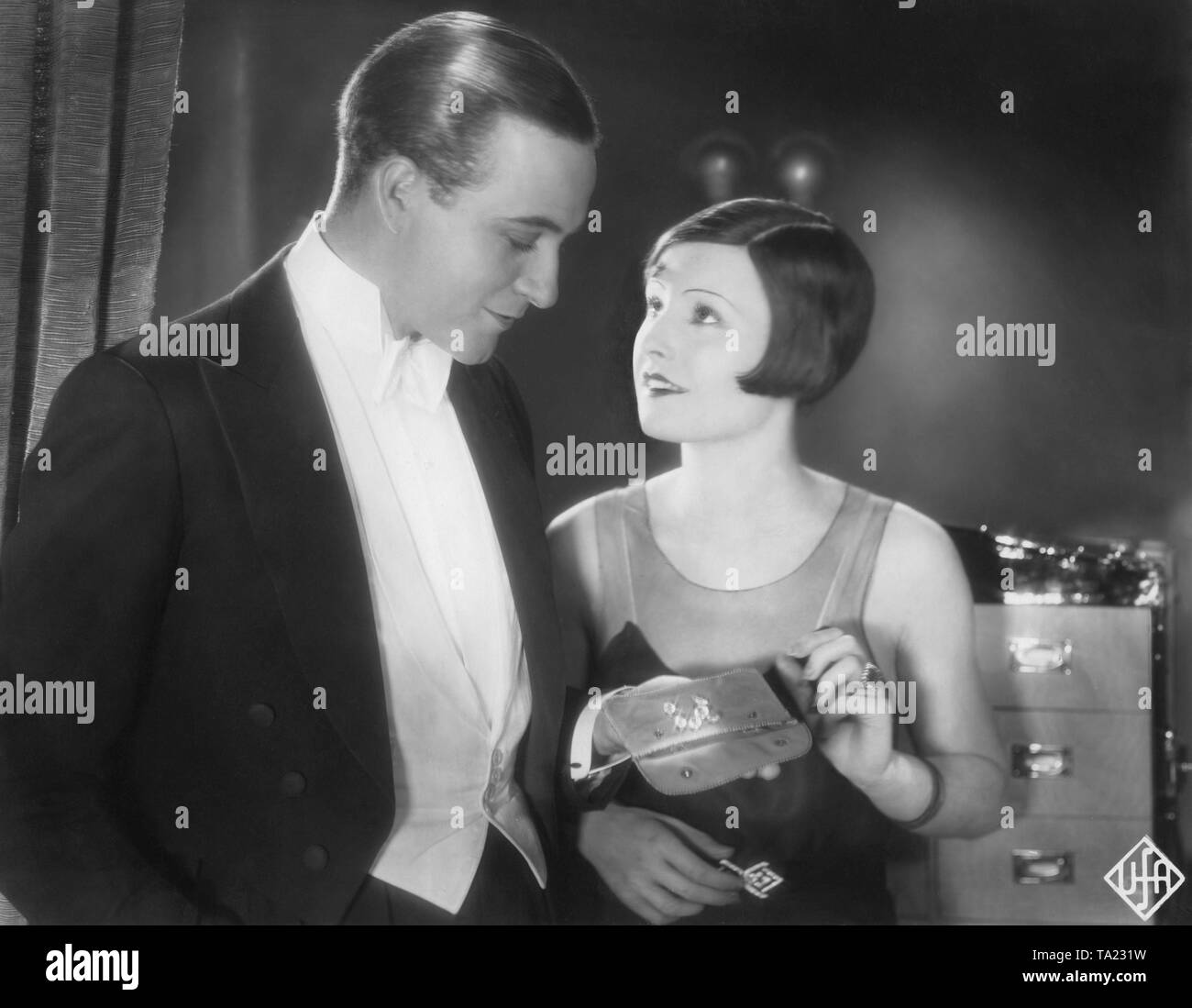 Scene From The Silent Movie Her Dark Secret With Willy Fritsch