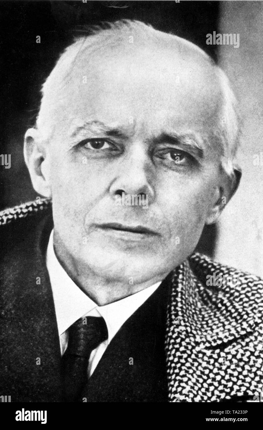 The Hungarian composer and pianist Bela Bartok was professor of piano at the Music Academy in Budapest between 1907 - 1934. Stock Photo
