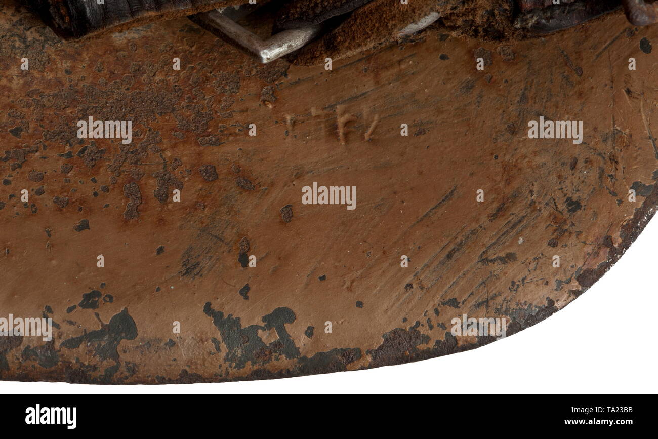 A steel helmet M 42 for members of the WaffenSS in Africa or southern