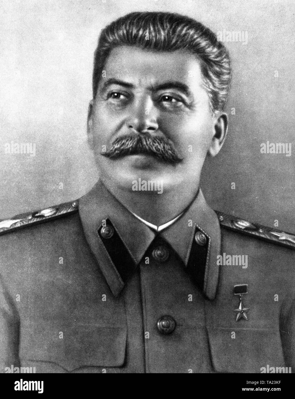 Portrait of Russian dictator Joseph Stalin, 1940 Stock Photo