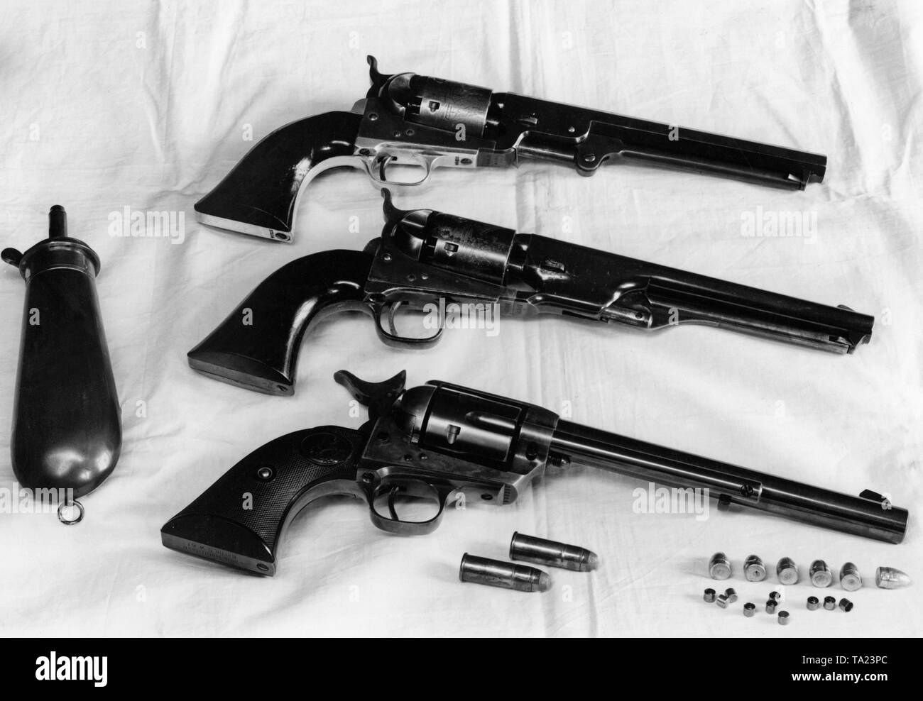 Colt revolver from the 19th century. Stock Photo