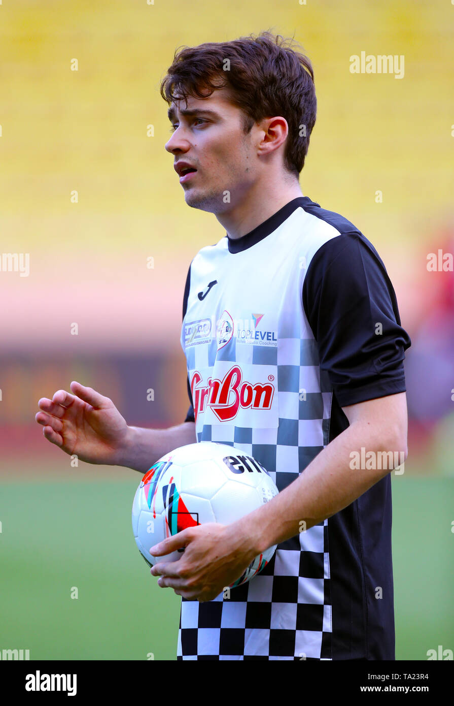 Charles Leclerc during the drivers football match at the Stade Louis II  Stadium, Monaco Stock Photo - Alamy