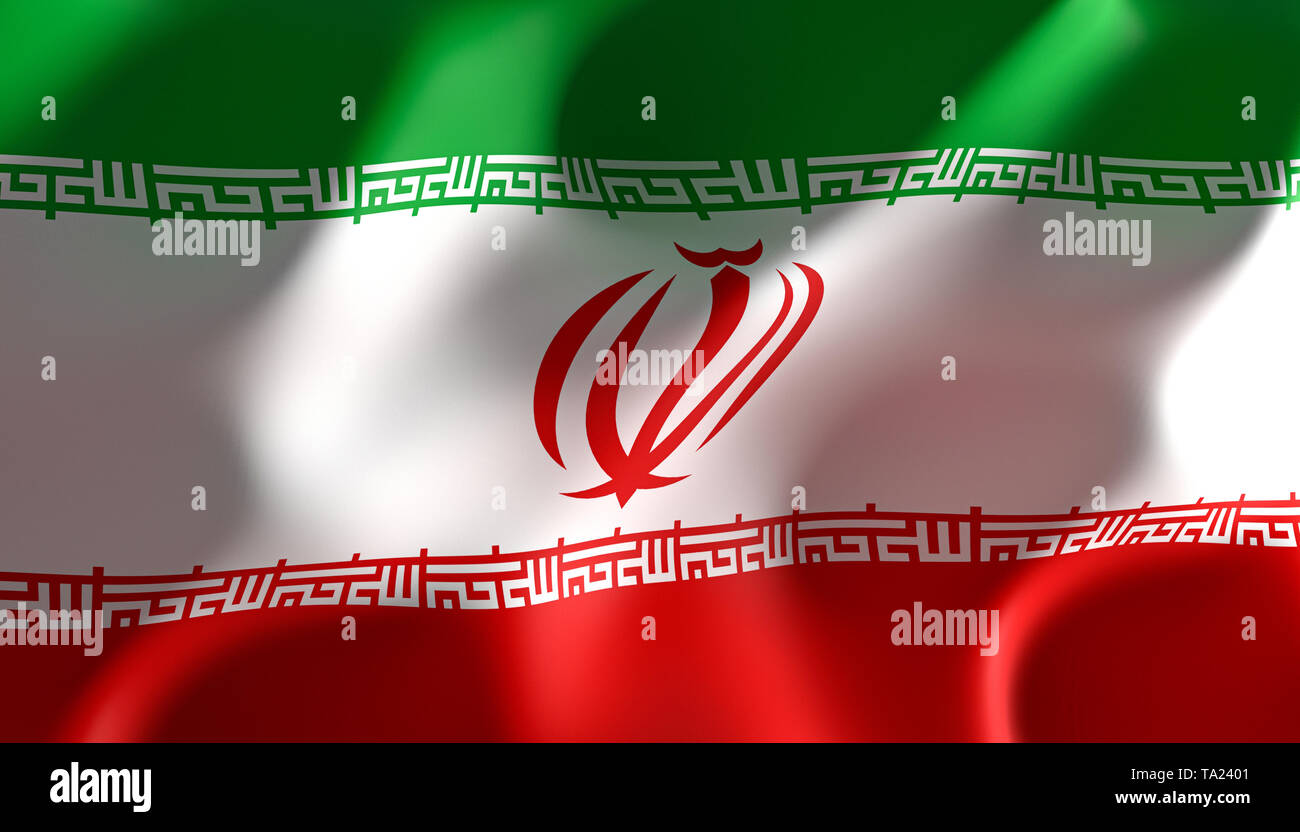 immagine 3d rendering di una bandiera dell' iran Stock Photo - Alamy