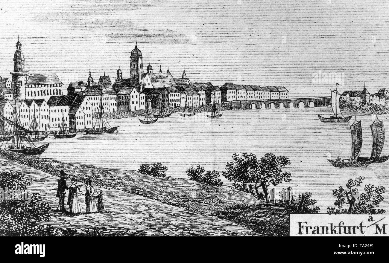 Frankfurt river main Black and White Stock Photos & Images - Alamy