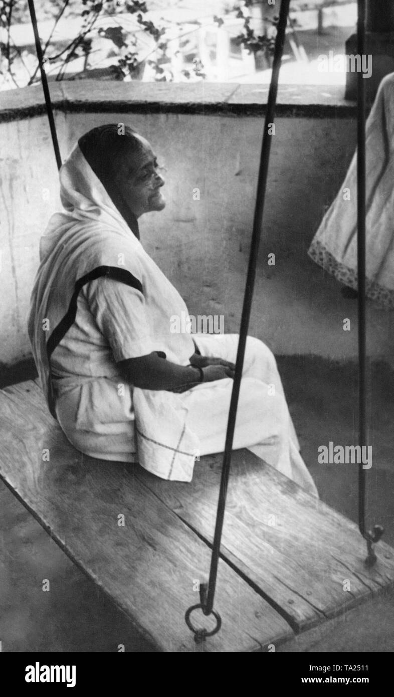 Kasturba Gandhi, Mahatma Gandhi's wife. Stock Photo
