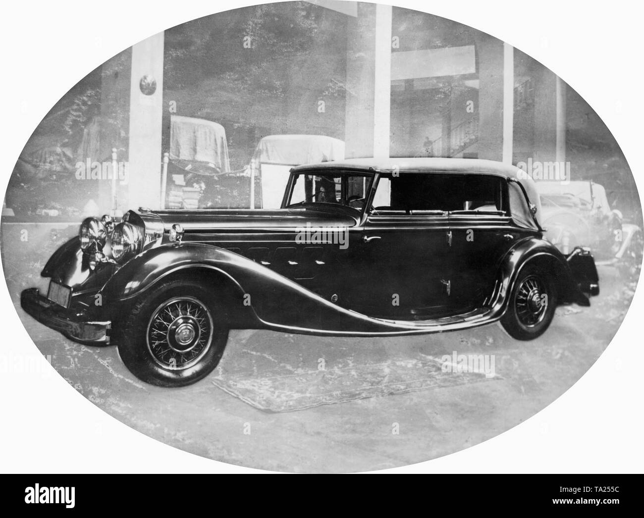The Horch Type 12 with twelve-cylinder engine and convertible body. Stock Photo